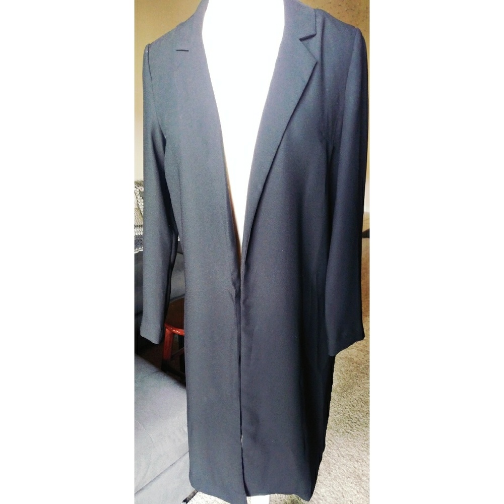 Open Front Long Oversized Blazer Minimalist